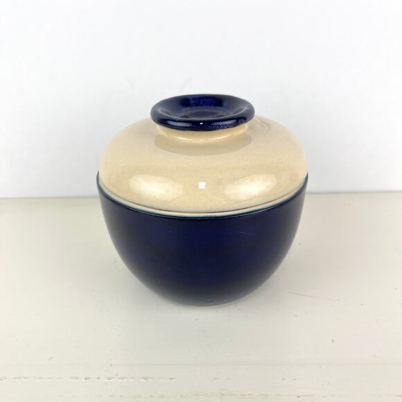 Tuhu Pottery Ceramic Bowl with Lid in Indigo - Picture 1 of 7